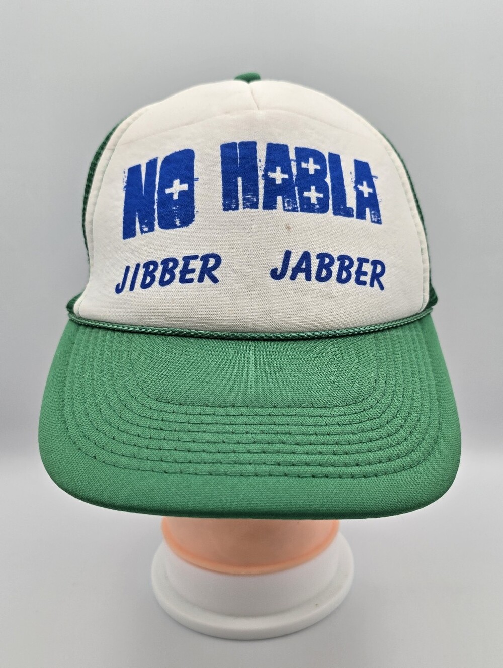 Vintage Otto Cap No Habla Jibber Jabber Truck Adjustable Snapback Hat